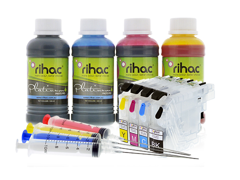 Brother LC133 Prechipped Refillable Cartridges with Premium Refill Inks