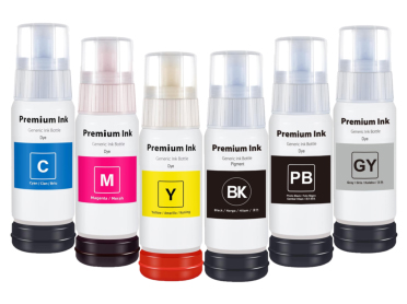 6 x 70ml Pigment & Dye Ink Set for 552 (T552) Epson EcoTank ET-8500 ET-8550