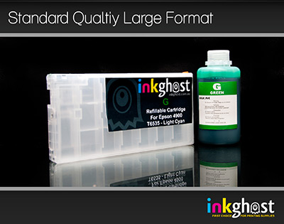 Standard Stylus Pro 4900 Green Refillable Cartridge & Pigment Ink T653B