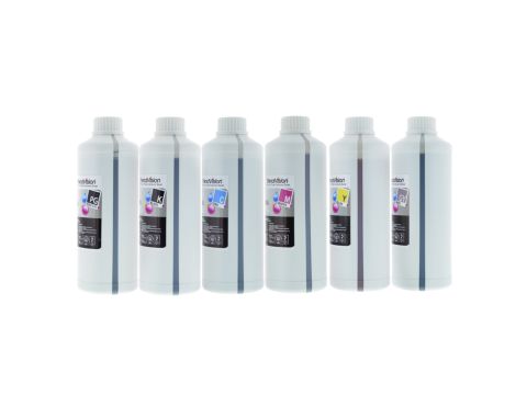 Basic Quality Ink Set - 6 x 1 Litre: 670 Pigment Black & 671 Dye Inks