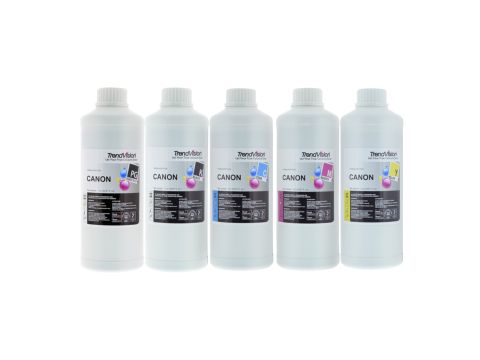 Basic Quality Ink Set - 5 x 1 Litre: PGI-5 Pigment Black & CLI-8 Dye Inks