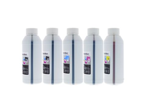 Basic Quality Ink Set - 5 x 500ml: 670 Pigment Black & 671 Dye Inks