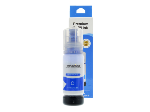 Standard Quality Dye Ink for 502 (T502) Epson EcoTank Cyan 70ml Boxed