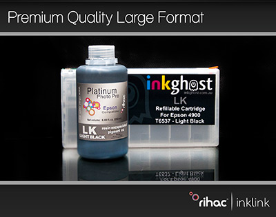 Premium Stylus Pro 4900 Light Black Refillable Cartridge  & Pigment Ink T6537