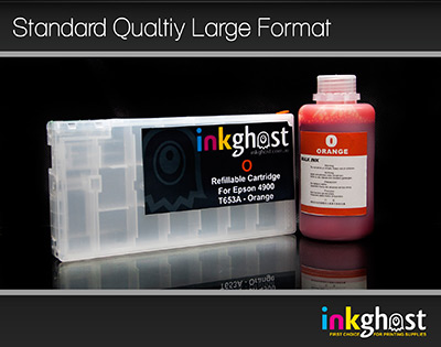 Standard Stylus Pro 4900 Orange Refillable Cartridge & Pigment Ink T653A
