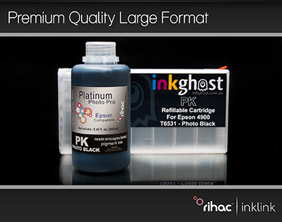 Premium Stylus Pro 4900 Photo Black Refillable Cartridge  & Pigment Ink T6531