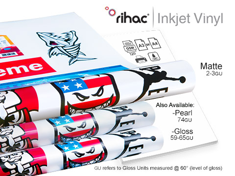 A4 120gsm Matte Vinyl Inkjet Printable Sticker Paper with Plain Paper Backing