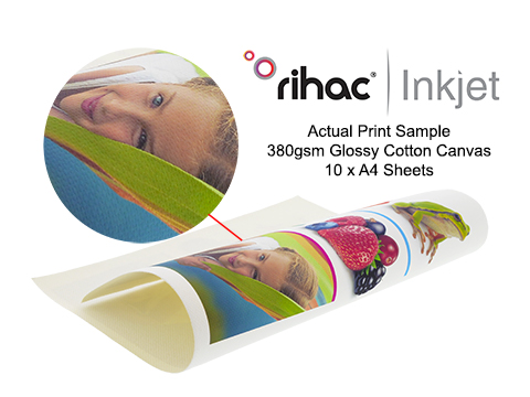 Rihac A4 Professional High Gloss Inkjet Cotton Canvas 380gsm 10 sheets