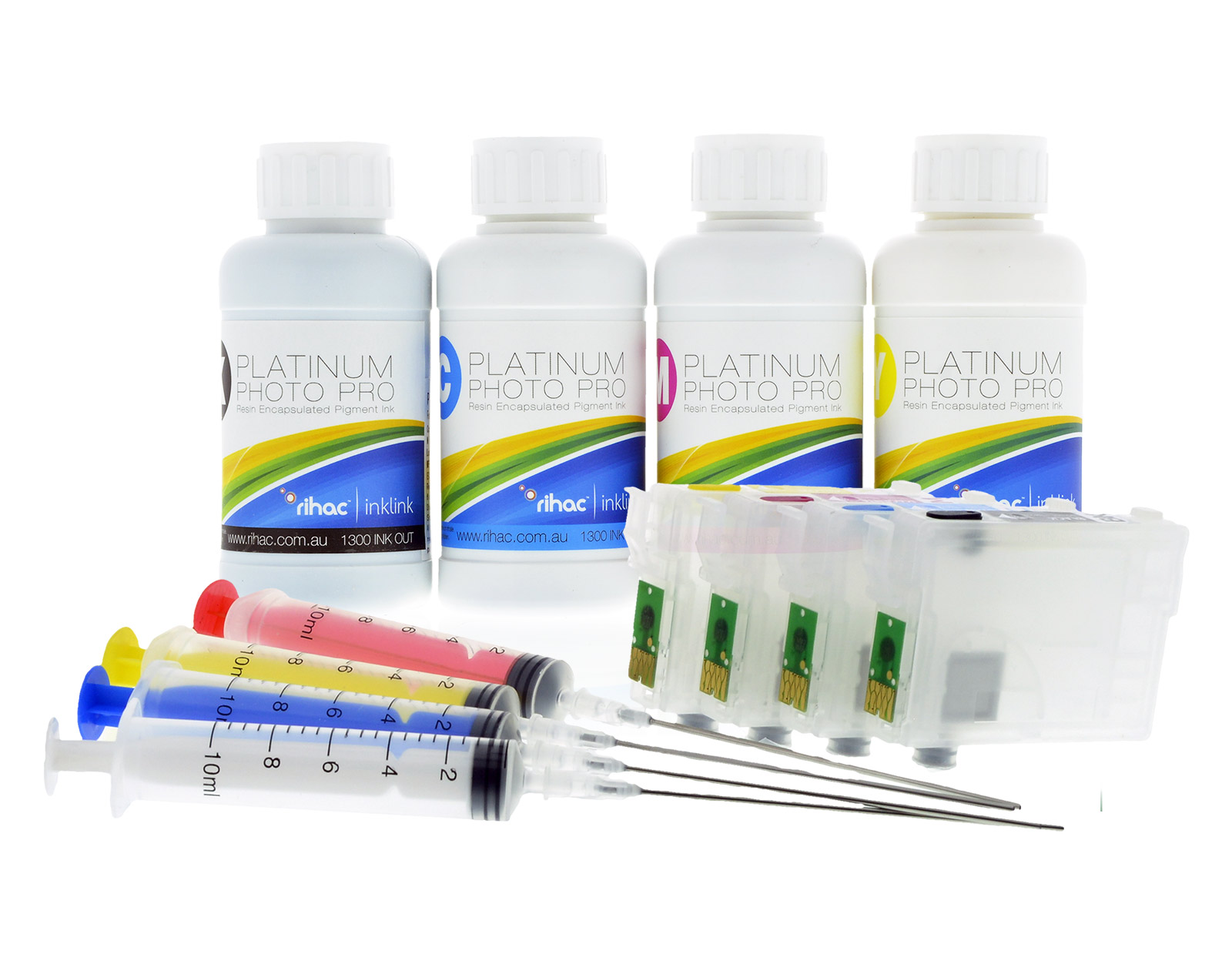 Epson 73 & 73N Compatible Refillable Cartridge Set with Premium Pigment Ink