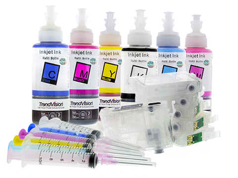 Epson 81 & 81N Refillable Cartridges & Basic Dye Ink Set