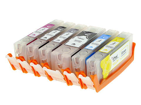 6 x Canon PGI-670XL & CLI-671XL Empty Refillable Ink Cartridges