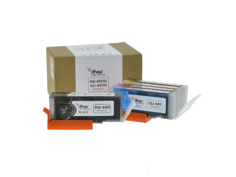 PGI-650XL & CLI-651XL Premium Single Use Cartridge Set of 5