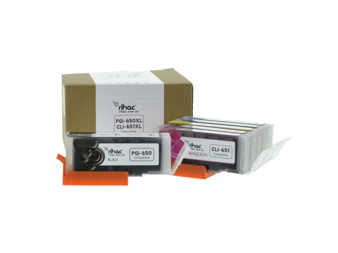 PGI-650XL & CLI-651XL Premium Single Use Cartridge Set of 6
