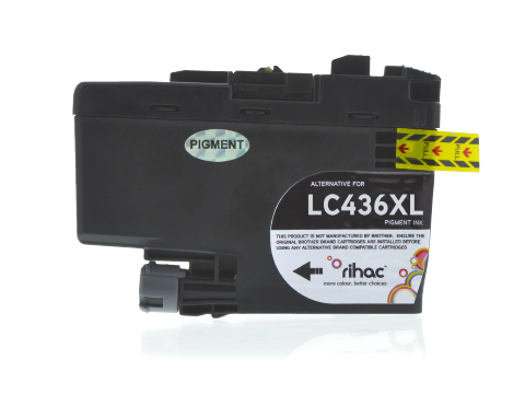 LC436XLBK Pigment Black Rihac Ink Cartridge