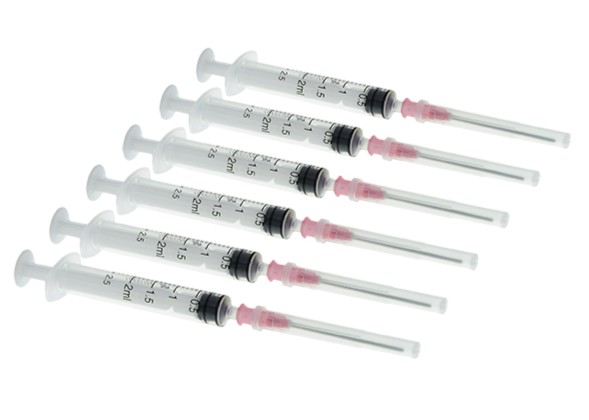 6 x 2.5ml Syringe with 38mm Filler Needle