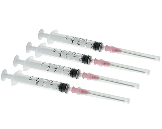 4 x 2.5ml Syringe with 38mm Filler Needle
