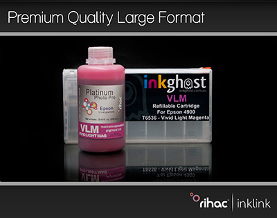 Premium Stylus Pro 4900 Vivid Light Magenta Refillable Cartridge  & Pigment Ink T6536