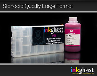 Standard Stylus Pro 4900 Vivid Magenta Refillable Cartridge & Pigment Ink T6533
