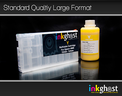 Standard Stylus Pro 4900 Yellow Refillable Cartridge & Pigment Ink T6534