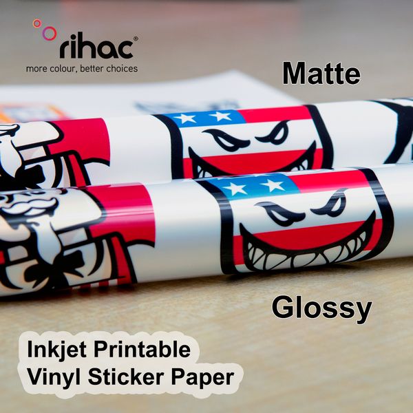 a4 and a3 matte and glossy white inkjet printable vinyl pp sticker
