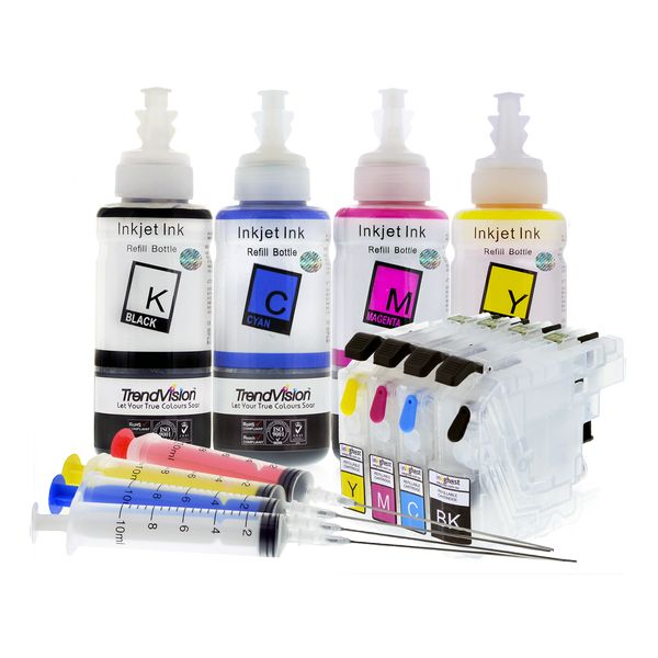 Inkghost refillable cartridges for Brother LC131 LC133 Ink cartridges DCP-J152W DCP-J172W DCP-J4110DW DCP-J552DW DCP-J752DW MFC-J470DW MFC-J475DW MFC-J650DW MFC-J870DW MFC-J4410DW MFC-J4510DW, MFC-J4710DW MFC-J6920DW MFC-J245 MFC-J6520DW & MFC-J6720DW